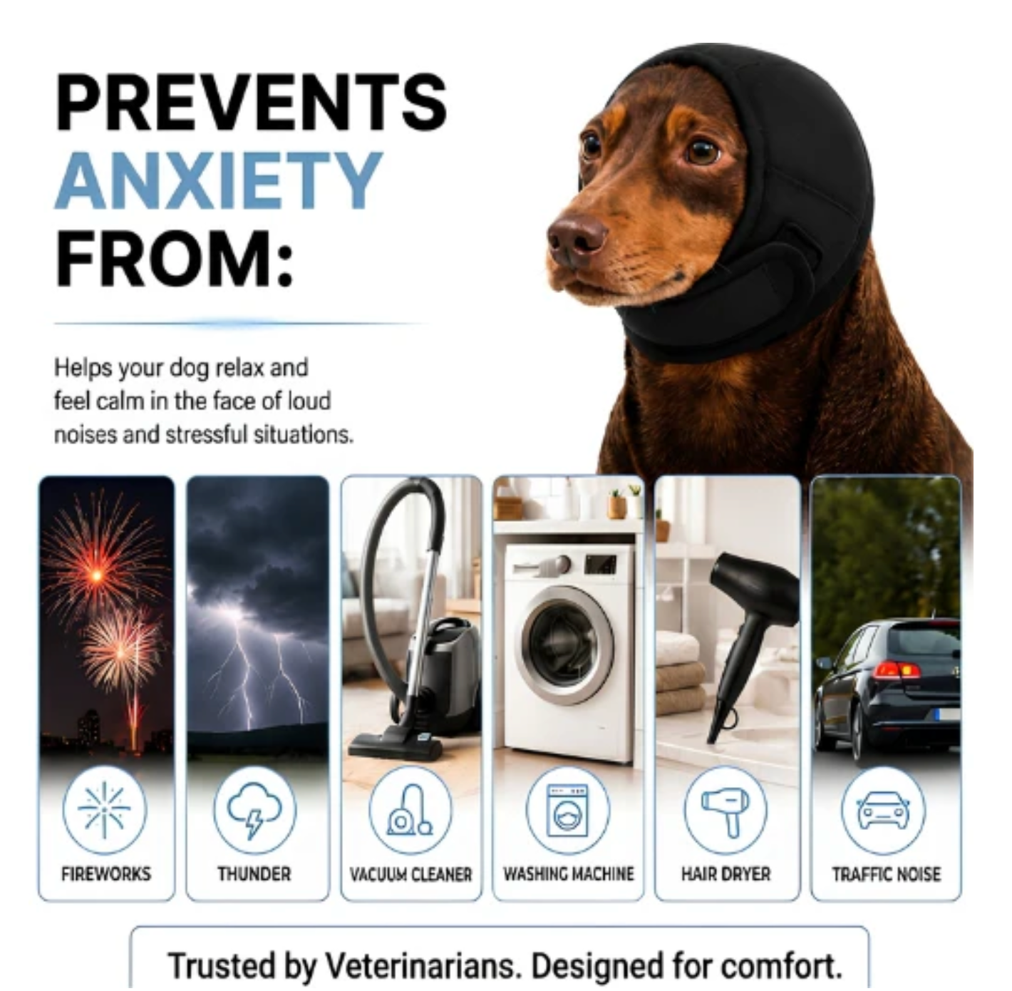 PawsQuiet Noise Cancelling Ear Wrap